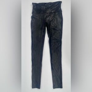 Spanx Faux Leather Leggings Black Size Small High Waist Shaping